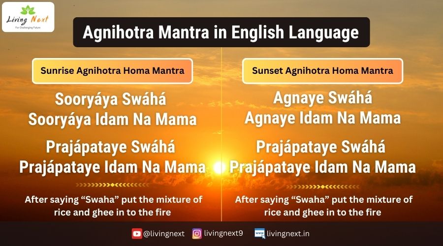 Agnihotra Mantra in English Language​